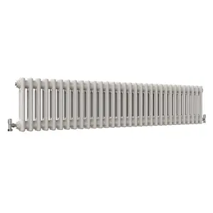 Horizontal White Double Column Radiator (H) 300mm x (W) 1460mm, 3352 BTU.