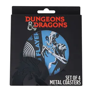 Dungeons & Dragons Set of 4 Printed Metal Coasters