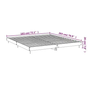 Berkfield Bed Frame High Gloss White 180x200 cm 6FT Super King Engineered Wood