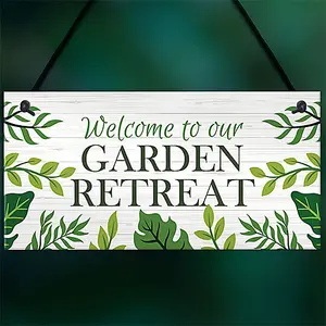 Red Ocean Garden Welcome Sign Gardening Gifts Home Decor Gifts Garden Shed Summer House