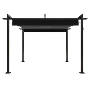 Berkfield Garden Gazebo with Retractable Roof 3x3 m Anthracite