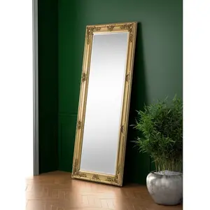 Vigue Wood Flat Floor Mirror