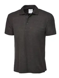 Uneek - Unisex Ultra Cotton Poloshirt - Reactive Dyed - Charcoal - Size M