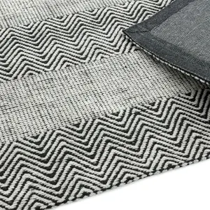 Grey Modern Geometric Graphics Handmade Easy to Clean Rug for Living Room and Bedroom-66 X 200cm (Runner)