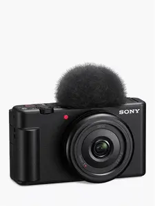 Sony ZV-1F Compact Vlogging Camera With 20mm Lens, 4K Ultra HD, 20.1MP, Wi-Fi, Bluetooth, 3" Vari-Angle Touch Screen, Black