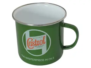 CASTROL Tin Mug Metal Cup Drinks Water Coffee Tea Branded Gift For Him DA6270