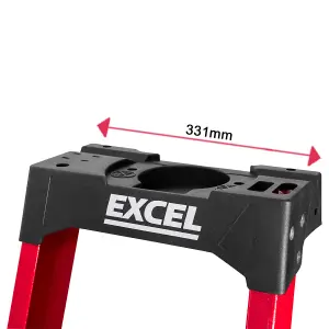 Excel Electricians Fibreglass Platform Step Ladder 3 Tread 1.34m EN131