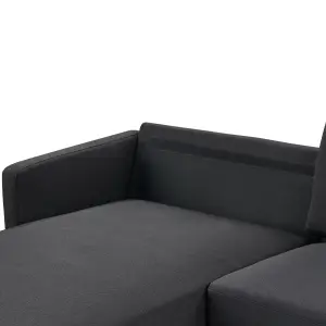 Right-Hand Corner Sofa BREDA Black 2 Seater Right Hand