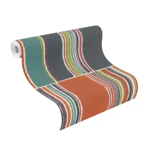 Rasch Florentine Contemporary Colour Blocks Bright Multi Wallpaper