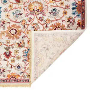 Cream Boho Floral Rug - Kansas