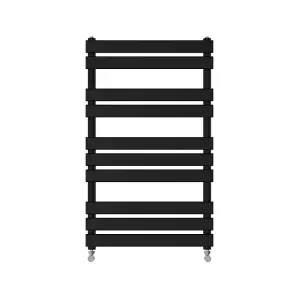 Right Radiators 1000x600 mm Designer Flat Panel Heated Towel Rail Radiator Bathroom Warmer Heating Black