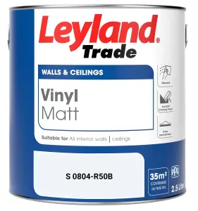 Leyland Trade Vinyl Matt Walls & Ceilings Emulsion Paint (S 0804-R50B) 2.5L