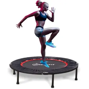 Jandecfit Mini Trampoline Foldable Jumper 40" Fitness Gym Rebounder Black Red