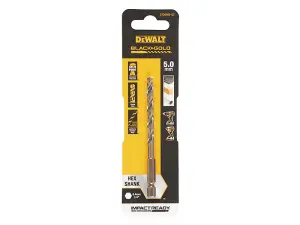 DEWALT Black and Gold Hex HSS-G Drill Bit 5.0mm