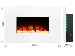 Egton White Wall Mounted Electric Fire