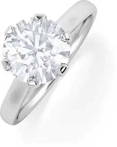 2 Ct Diamond Engagement Ring High Set Chloe Lab F/Vs1 18K White Gold