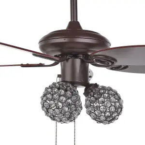 Ceiling Fan with Light Brown HEILONG