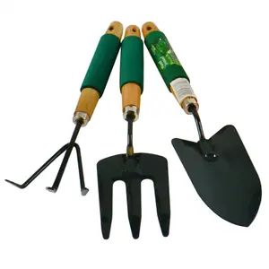 Garden Gardening Hand Rake / Spade / Shovel / Fork 3pc Set Digging Cleaning