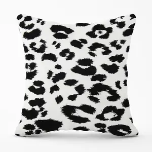 Black Leopard Print Outdoor Cushion 45cm x 45cm