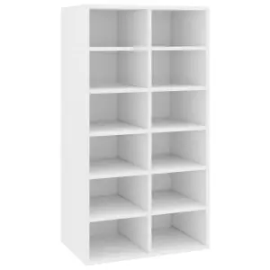 Berkfield Shoe Rack White 54x34x100.5 cm Engineered Wood