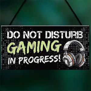 Red Ocean Gaming Sign Do Not Disturb Funny Gamer Gift For Son Brother Boys Bedroom Sign Novelty Christmas Birthday Gifts For Son