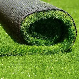 2 Rolls of Realistic Natural Looking Medium Length Pile Rich Green Artificial Grass