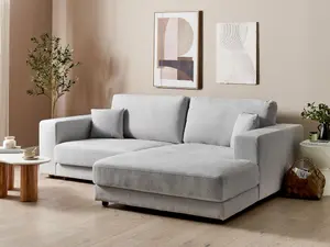 Corner Sofa LOFOTEN Light Grey Fabric Left Hand