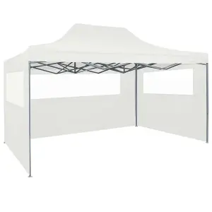 Berkfield Professional Folding Party Tent with 4 Sidewalls 3x4 m Steel White