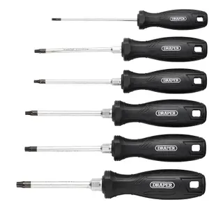 Draper TX-STAR Tamperproof Hard Grip Screwdriver Set (6 Piece) 13586