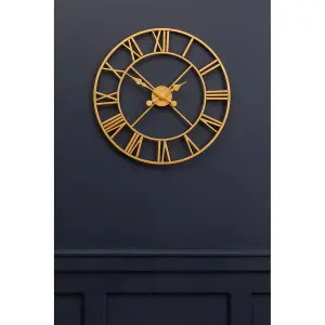 Interiors by Premier Vitus Gold Finish Wall Clock