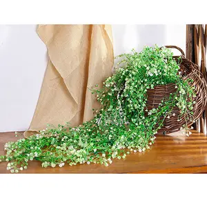 Artificial Golden Willow Hanging Flowers Simulation Plant Decoration