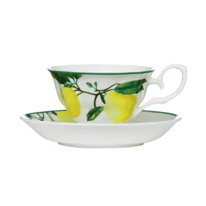 Orchard Fruits Lemon Tree Cup And Saucer