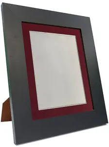 Metro Black Frame with Red Mount for Image Size 12 x 8 Inch