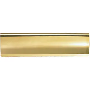 Interior Letterbox Plate Tidy Cover Flap 300 x 95mm Polished Brass