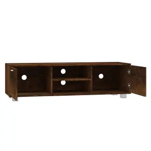 Berkfield TV Cabinet Smoked Oak 140x40.5x35 cm Engineered Wood