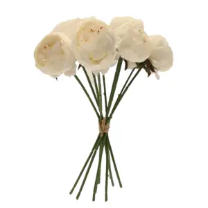 Artificial Silk Peony Bunch. Light Pink. 9 heads. 40 cm