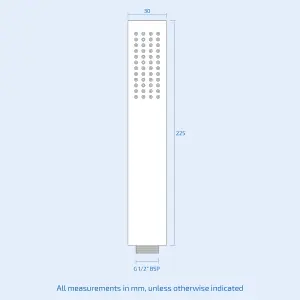 Nes Home Chrome Round 3 Way Concealed Thermostatic Shower Mixer Valve Shower Head Handset Spout Set