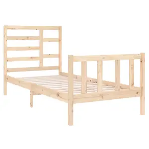 Berkfield Bed Frame Solid Wood 90x190 cm 3FT Single