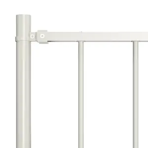 Berkfield Fence Panel with Posts Powder-coated Steel 1.7x1 m White