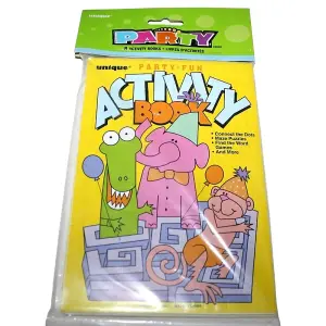 Unique Party Activity Book (Pack of 8) Multicoloured (One Size)