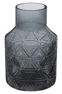 Interiors by Premier Dakota Dark Grey Glass Vase