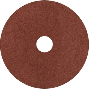 25 Pack of 125mm Fibre Backed Sanding Discs - 60 Grit Aluminium Oxide for Wood and Metal