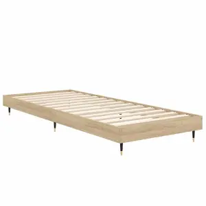 Berkfield Bed Frame Sonoma Oak 75x190 cm 2FT6 Small Single Engineered Wood