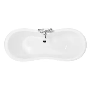 Balmoral 1750mm Double Ended Slipper Bath with White Claw & Ball Feet