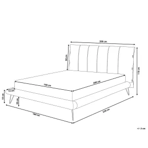 Faux Leather EU King Size Bed White BETIN