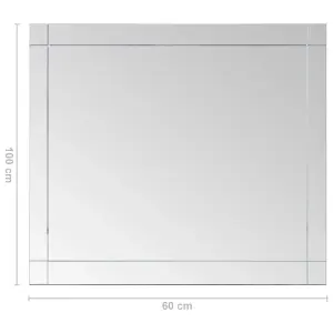 Berkfield Wall Mirror 100x60 cm Glass