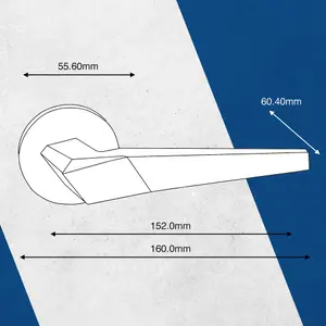 UAP ORO & ORO - Skywalker Lever - Round Rose Chrome Plated Door Handle for Internal Doors - Easy Installation