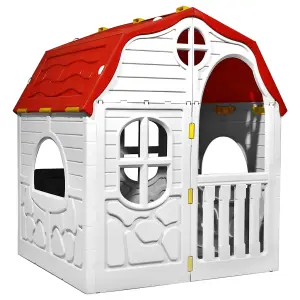 Berkfield Kids Foldable Playhouse with Working Door and Windows