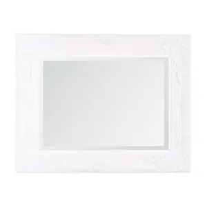 Andrews Flat Wall Mirror White Matte / 42cm x 53cm W