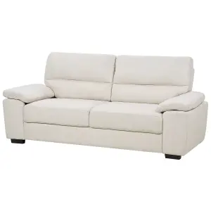 3 Seater Fabric Sofa Light Beige VOGAR